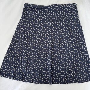 Toad&Co Blue Floral Chaka Skirt, size Small